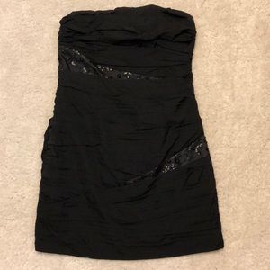 Strapless little black dress